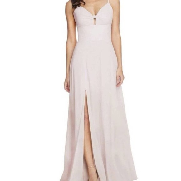 DRESS‎ THE POPULATION Cambria Tie Bodice Evening Dress NWOT - Picture 1 of 16